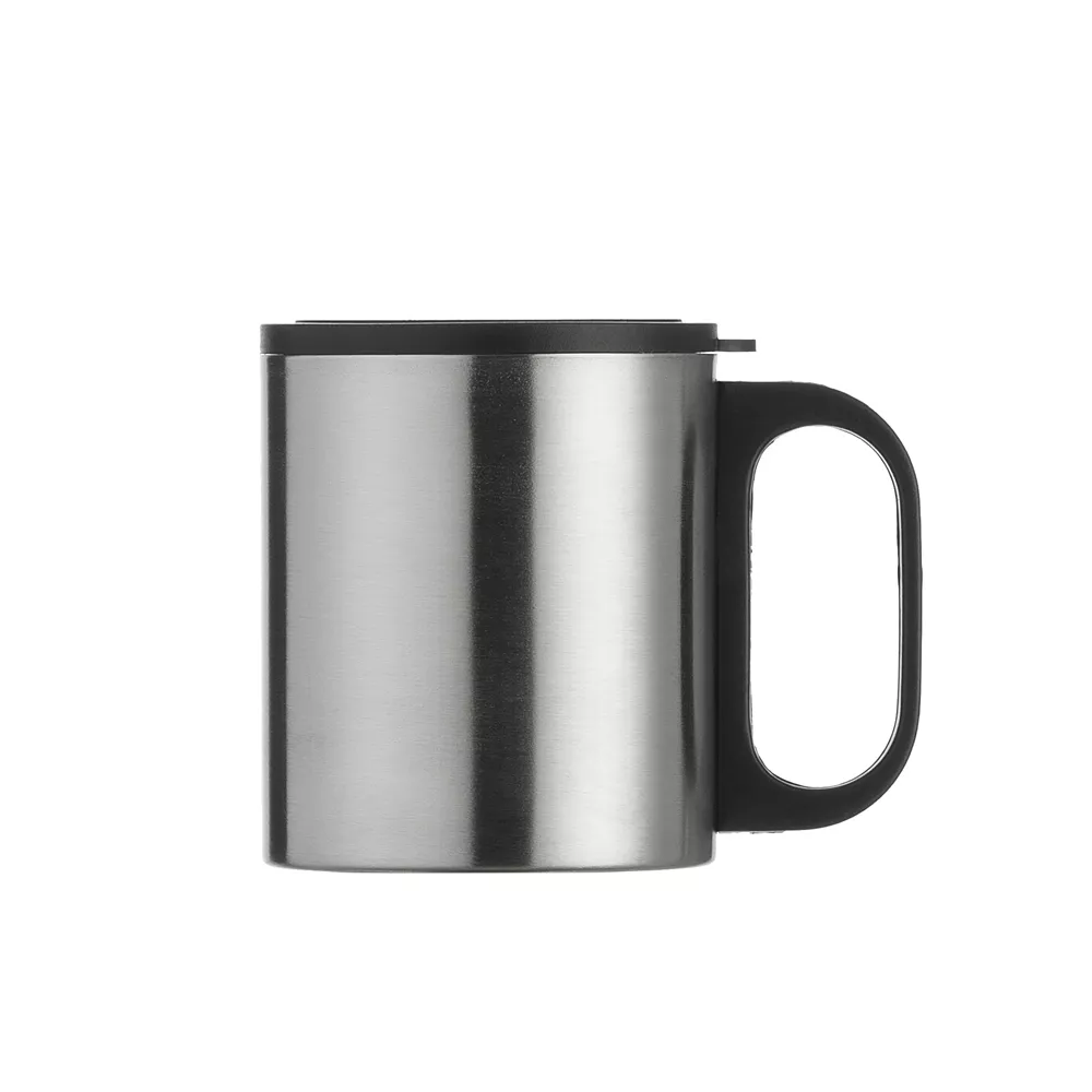 Caneca inox  com tampa 180ml - 1