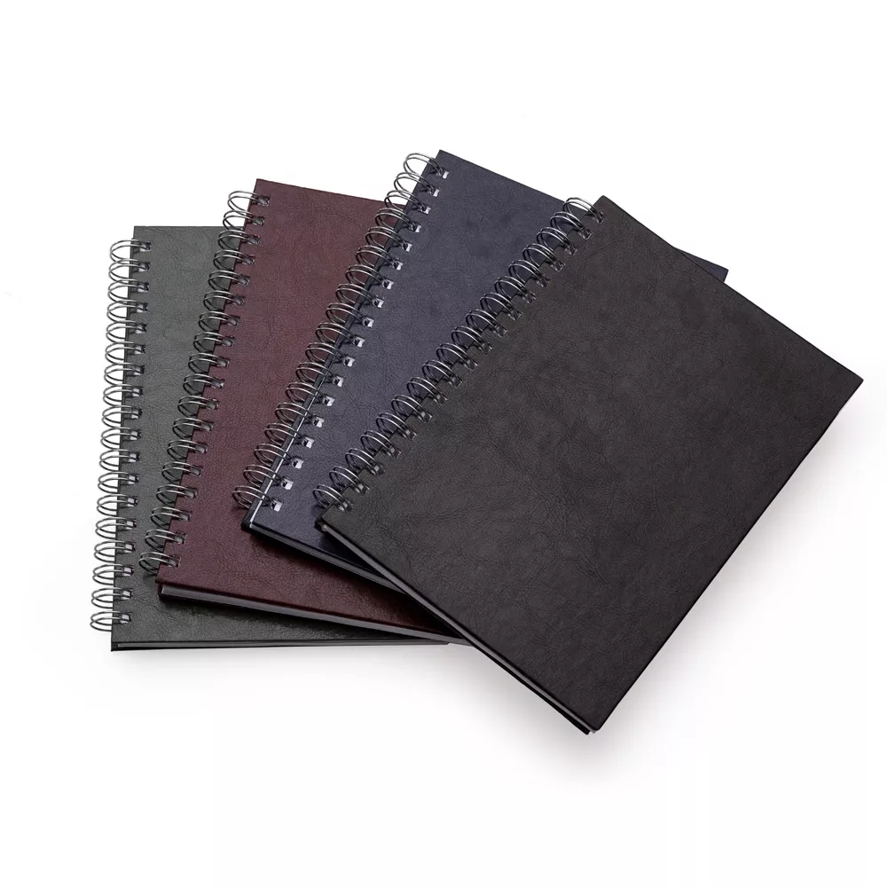 Caderno de couro sintético com pauta 24x18 - 1