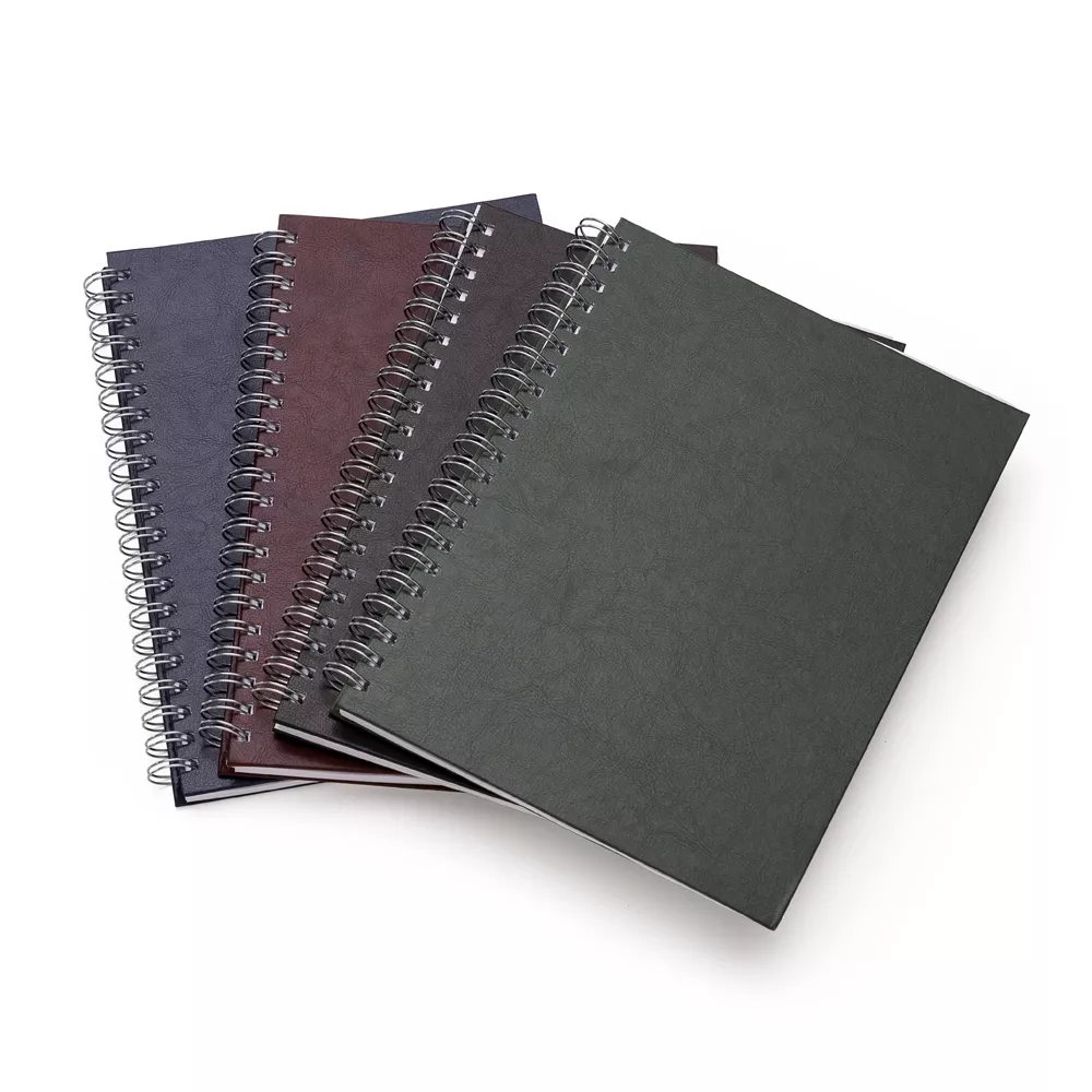 Caderno de couro sintético com pautas 28x22 - 1