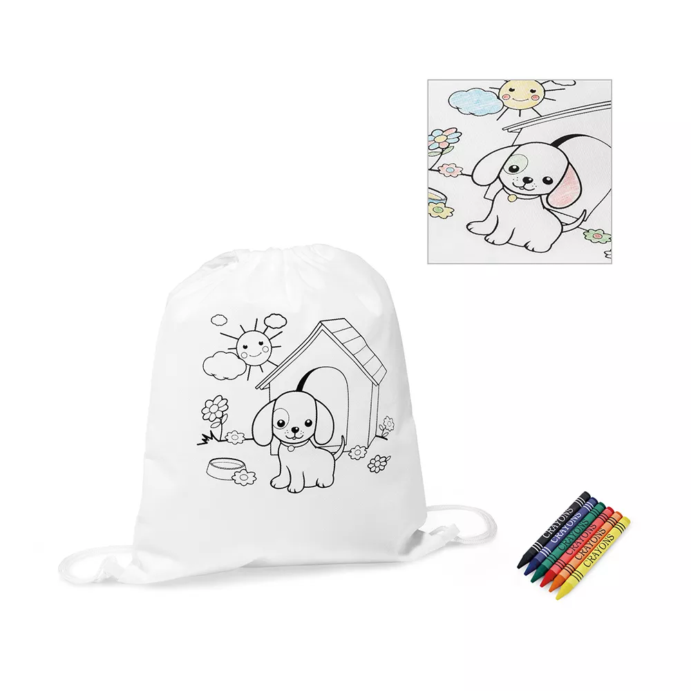 Sacola tipo mochila para colorir - 1