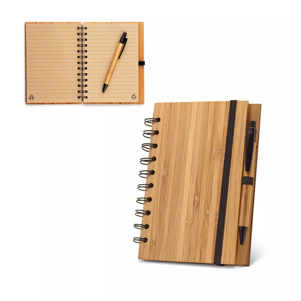 Caderno de bambu com pauta 18x13 - 1