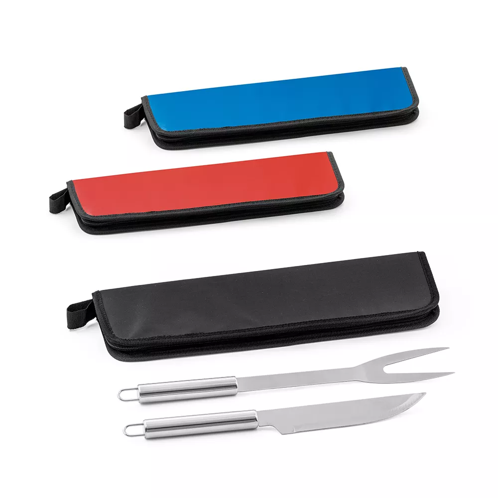 Kit churrasco em estojo em 210d - 1