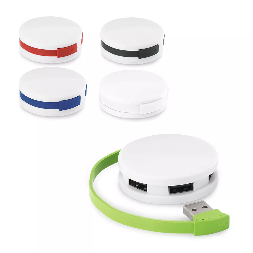Hub usb 2.0 em abs com 4 portas - 1