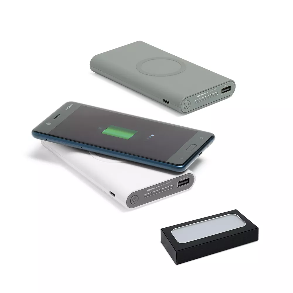 Bateria portátil wireless em abs 10.000 mah - 1