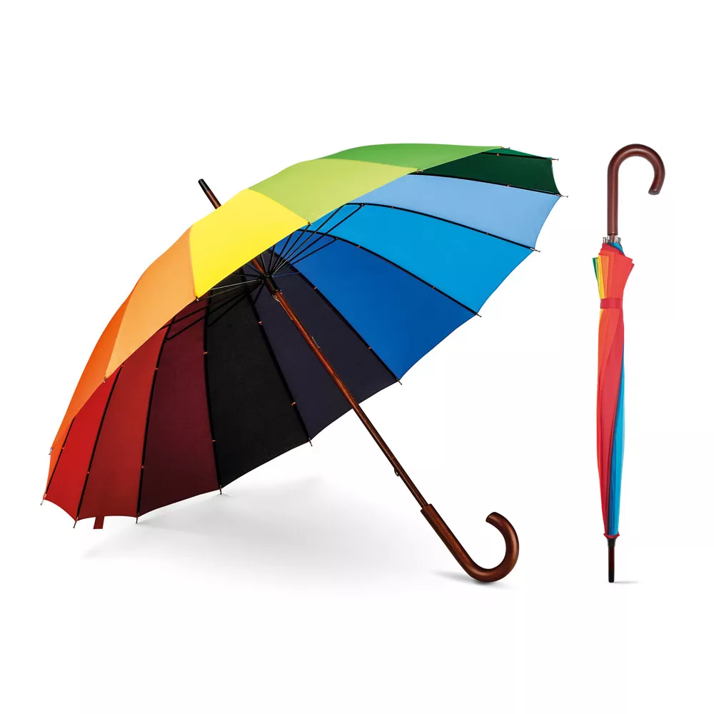 Guarda-chuva arco-íris em 190t pongee - 1