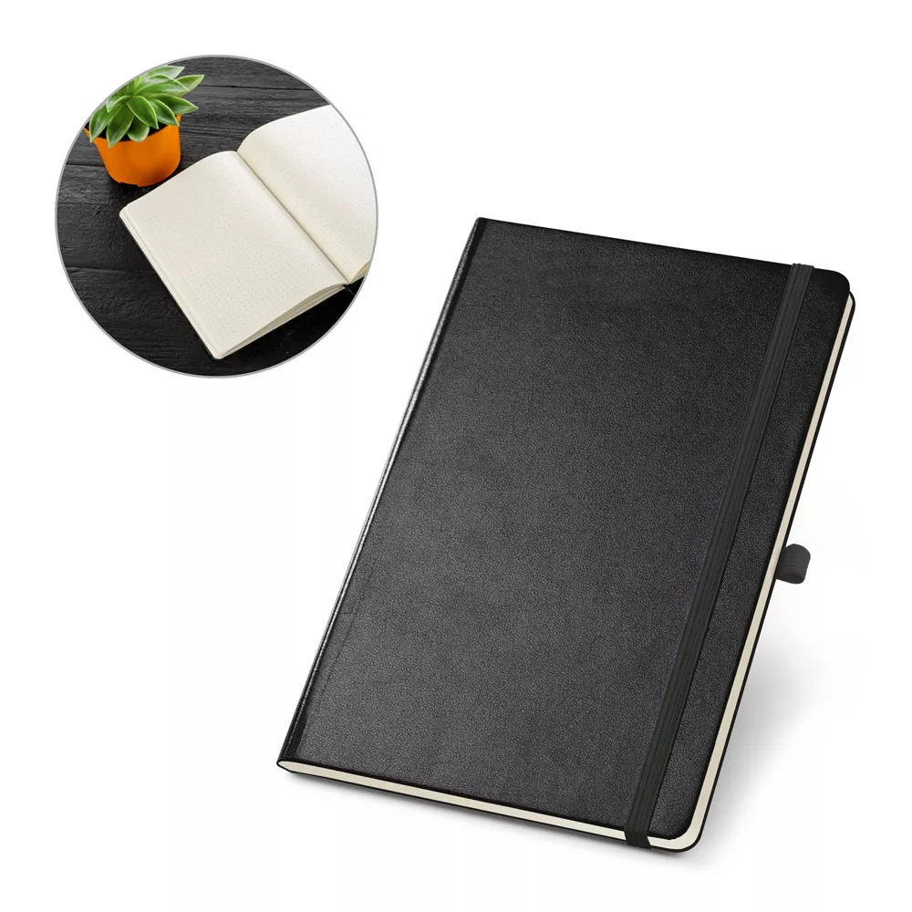 Caderno em couro sintético pontilhado 21x13 - 1