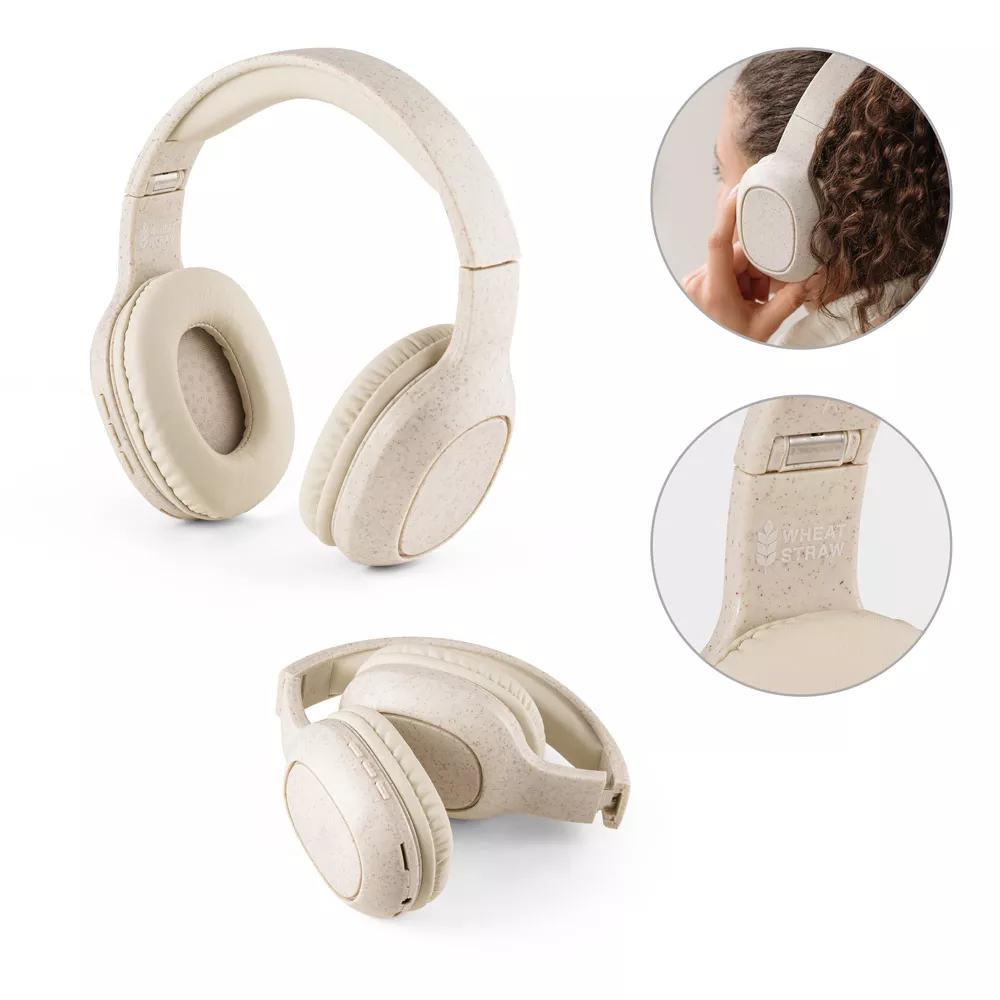 Fones de ouvido dobráveis em fibra de trigo - 1