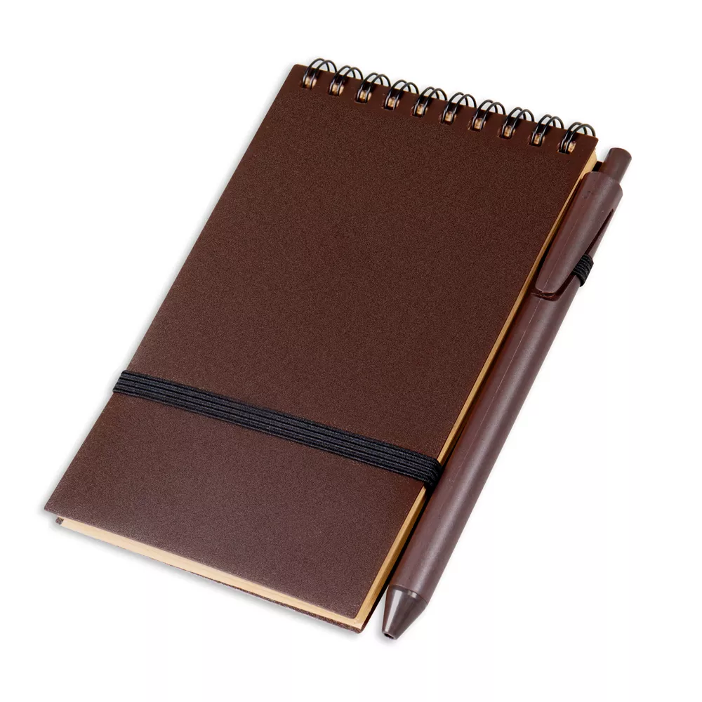 Mini caderno capa em pp com caneta sem pauta 14x9 - 1
