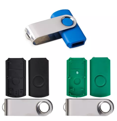 Carcaça pen drive giratório brilhante - 1