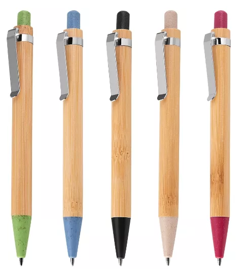 Caneta ecológica de bambu com estojo - 1
