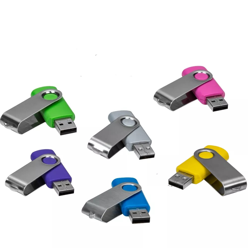 Pen drive giratório metálico - 1