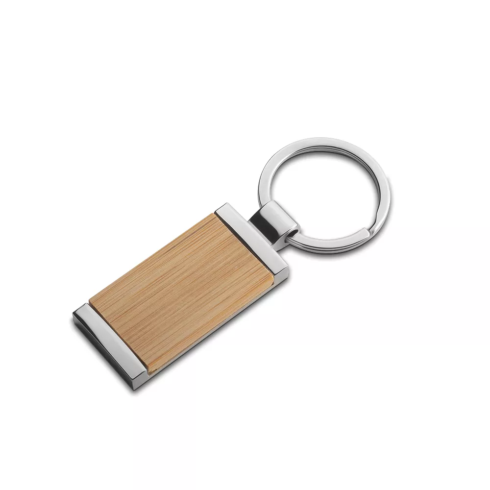 Chaveiro de metal e bambu - 1