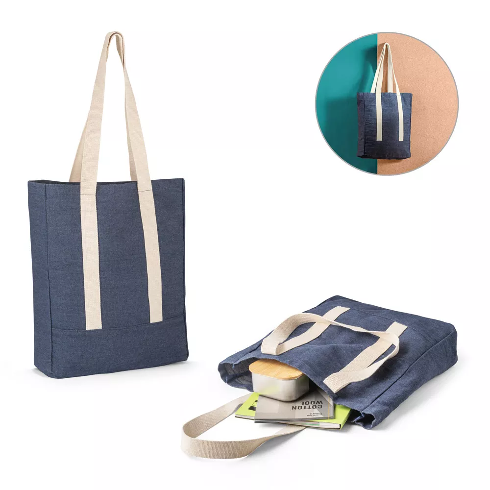 Sacola casual em denim reciclado - 1