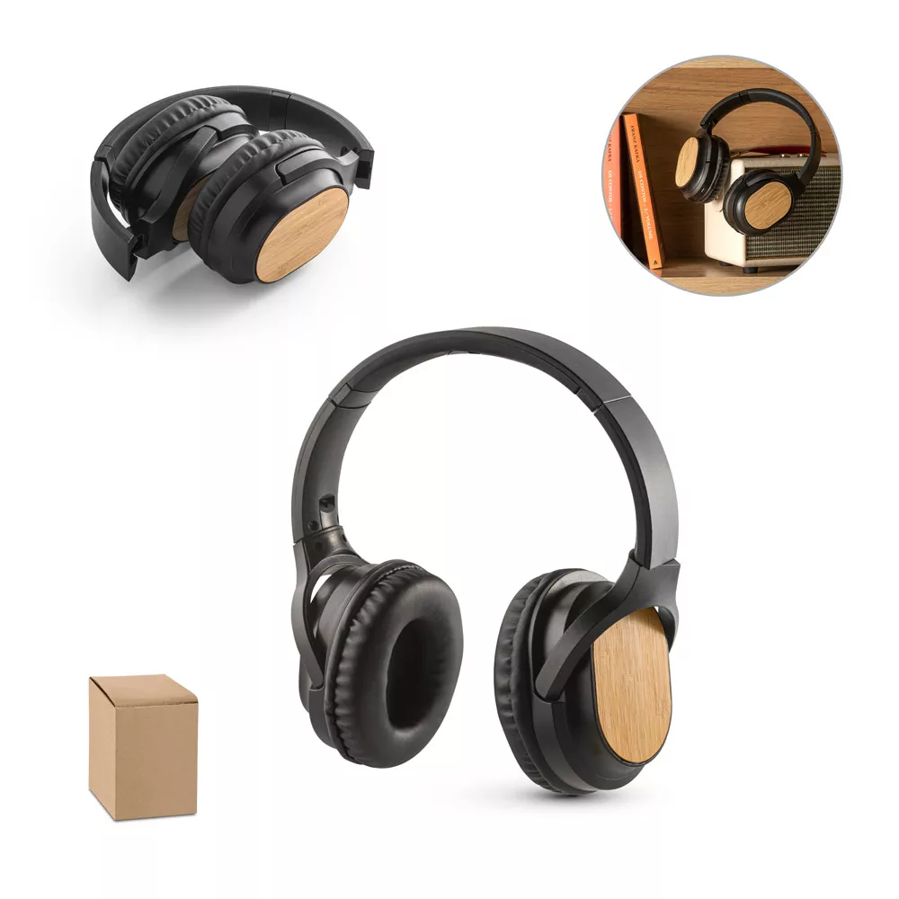 Fones de ouvido wireless em bambu - 1