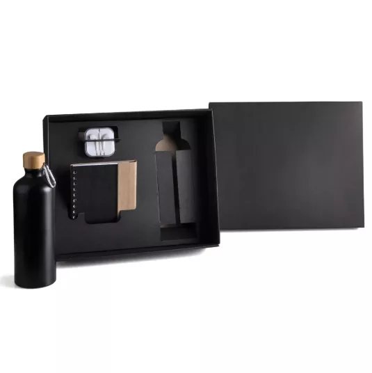 Kit garrafa, caderno e fone - 1