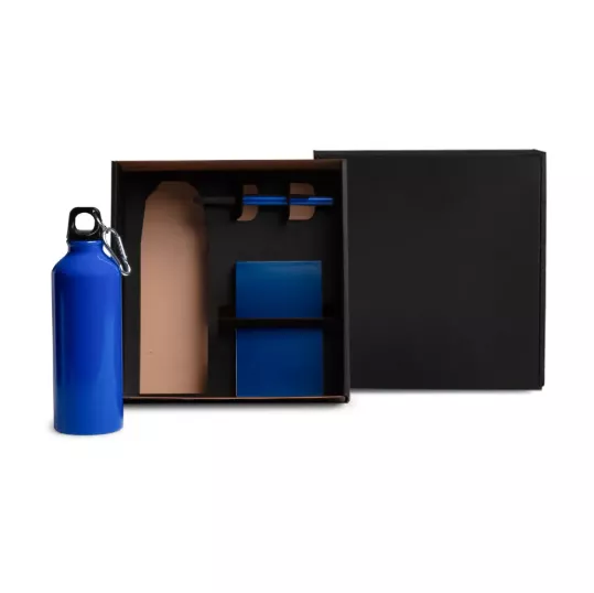 Kit com squeeze, caneta e bloco de notas 3 peças - 1