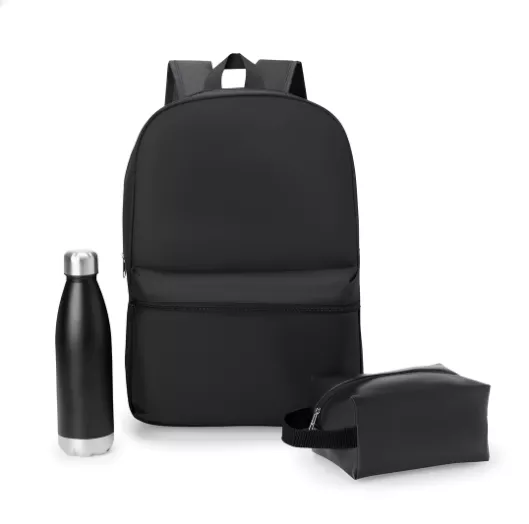 Mochila necessaire e garrafa 3 pçs - 1