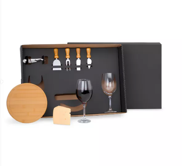 Kit queijo e vinho 8 peças - 1