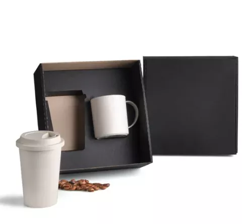 Kit com copo e caneca em fibra de bambu - 1