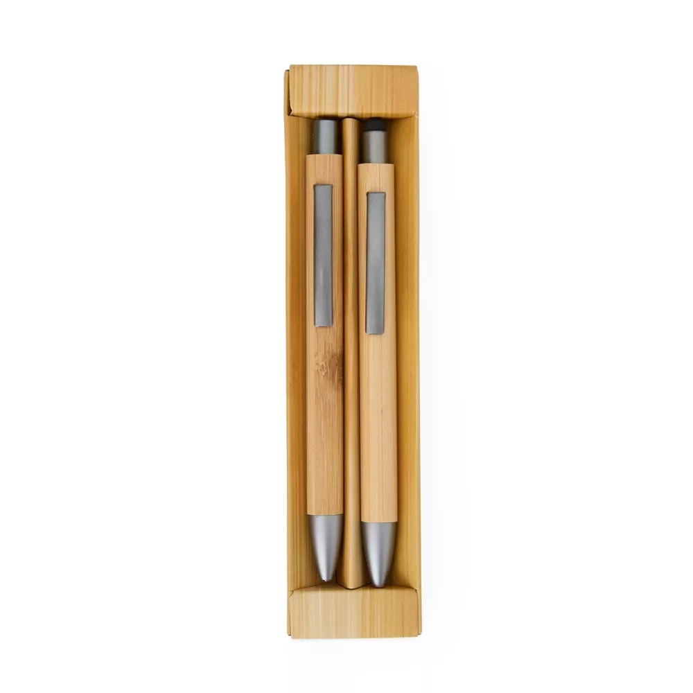 Kit ecológico caneta e lapiseira bambu - 1