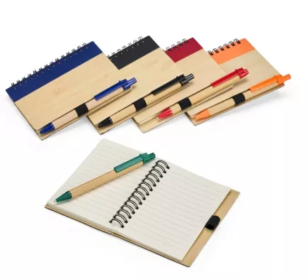Caderno ecológico com pauta e caneta 13x10 - 1