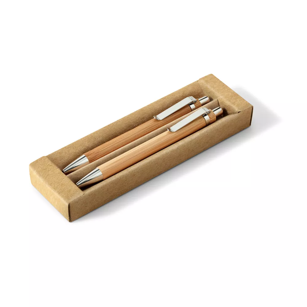 Conjunto de esferográfica em bambu - 1