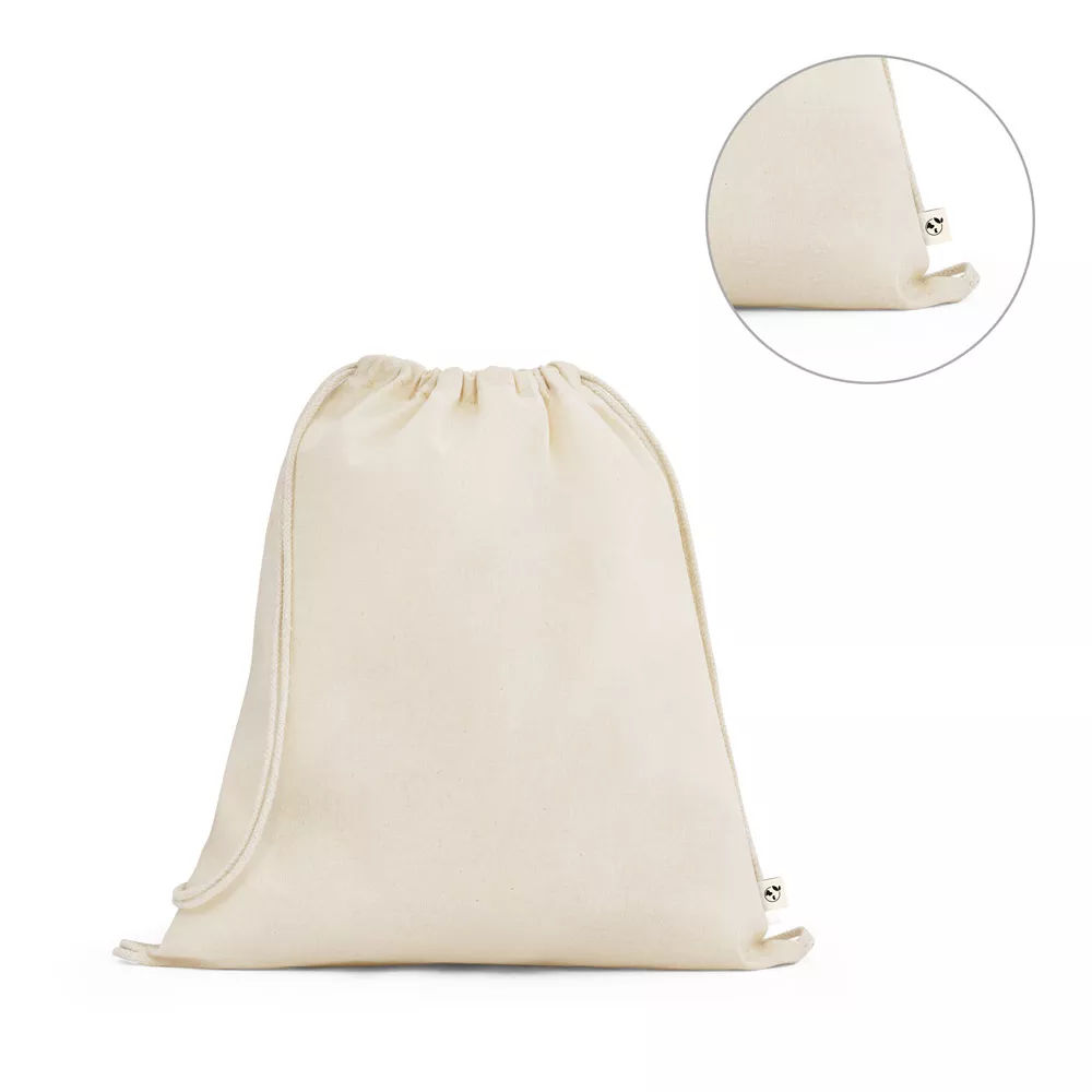Sacola tipo mochila algodão orgânico - 1