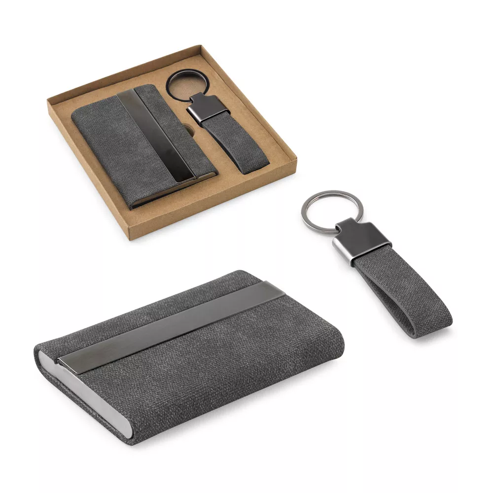 Conjunto por um porta-cartões e chaveiro - 1
