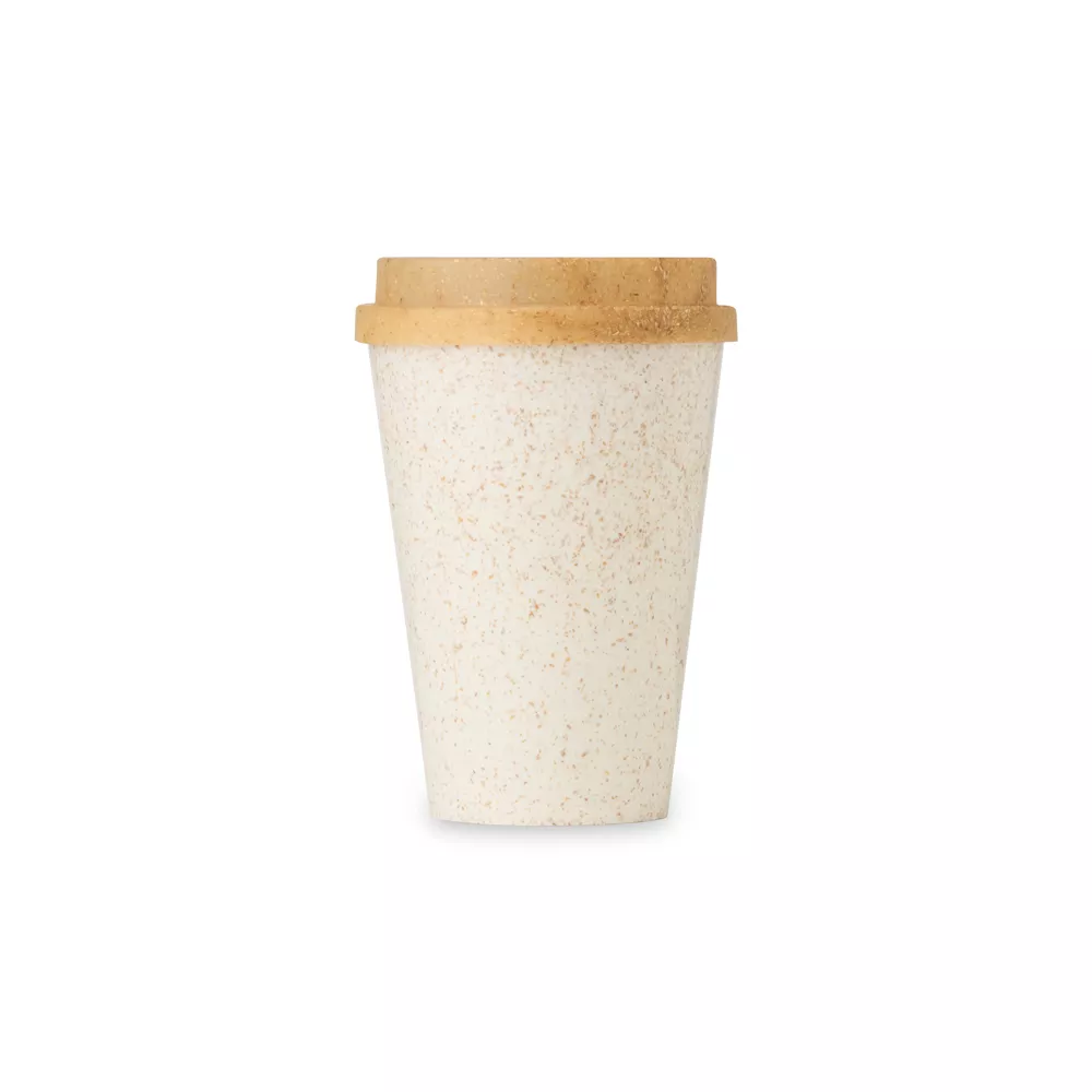 Copo ecológico café 430ml - fibra de arroz e coco - 1