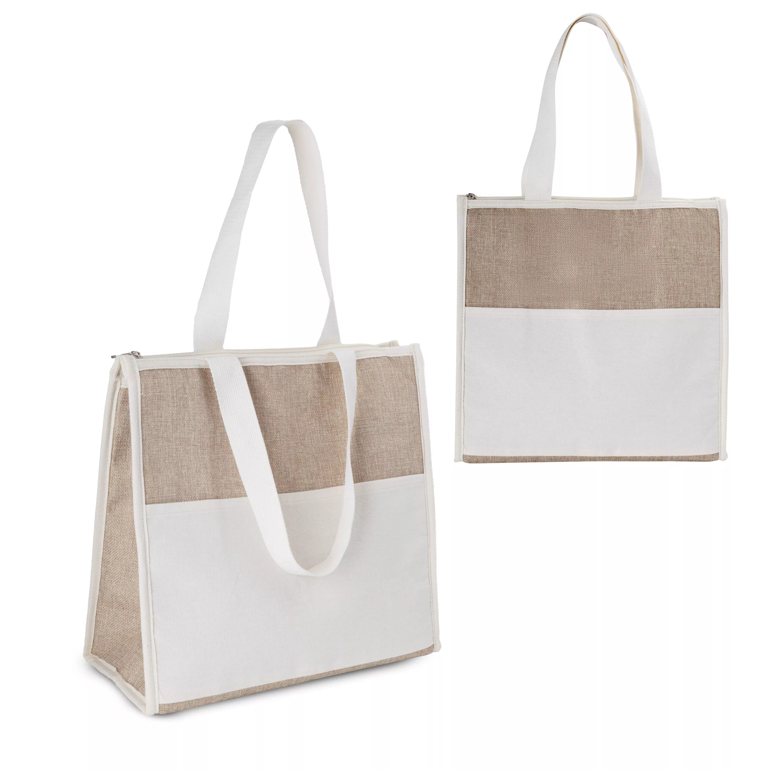 Bolsa térmica em algodão e juta sintética 18l - 1