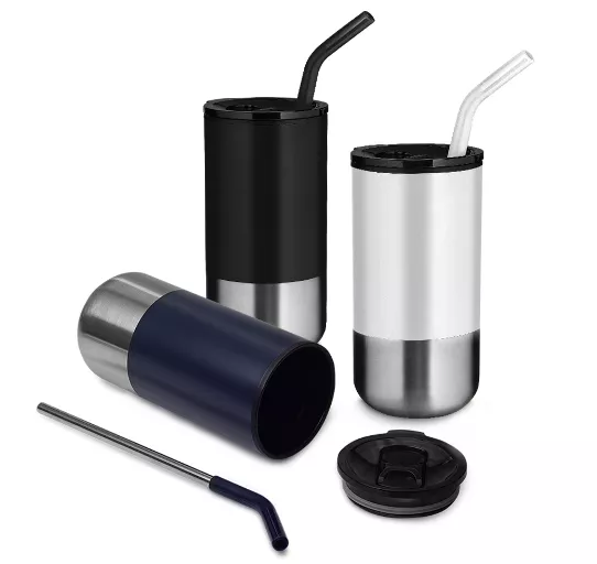 Copo inox com canudo 500ml - 1