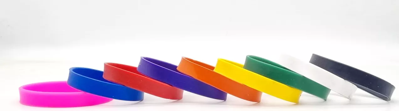 Pulseira emborrachada personalizada 1 cor - 1
