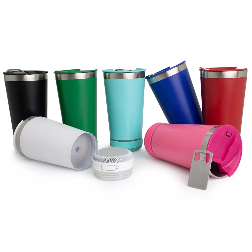 Copo térmico com caixa de som 400ml - 1