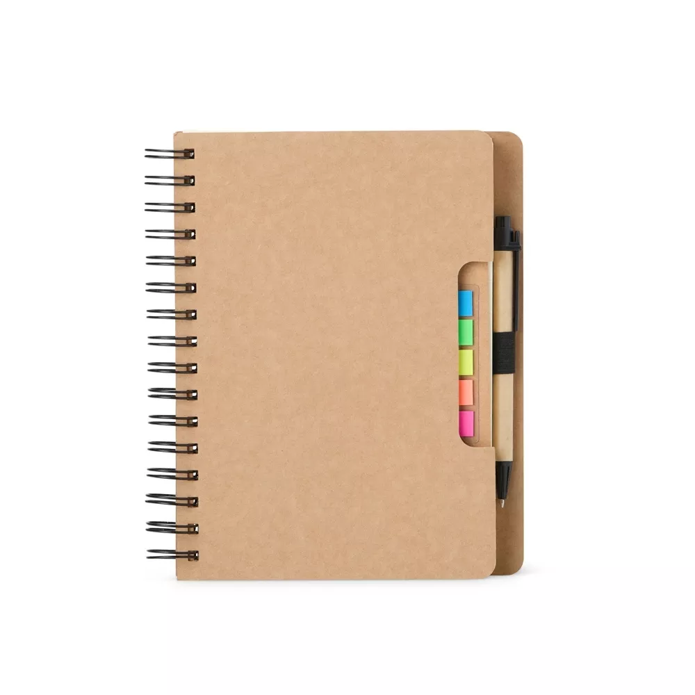 Caderno com autoadesivos e caneta com pauta 21x17 - 1