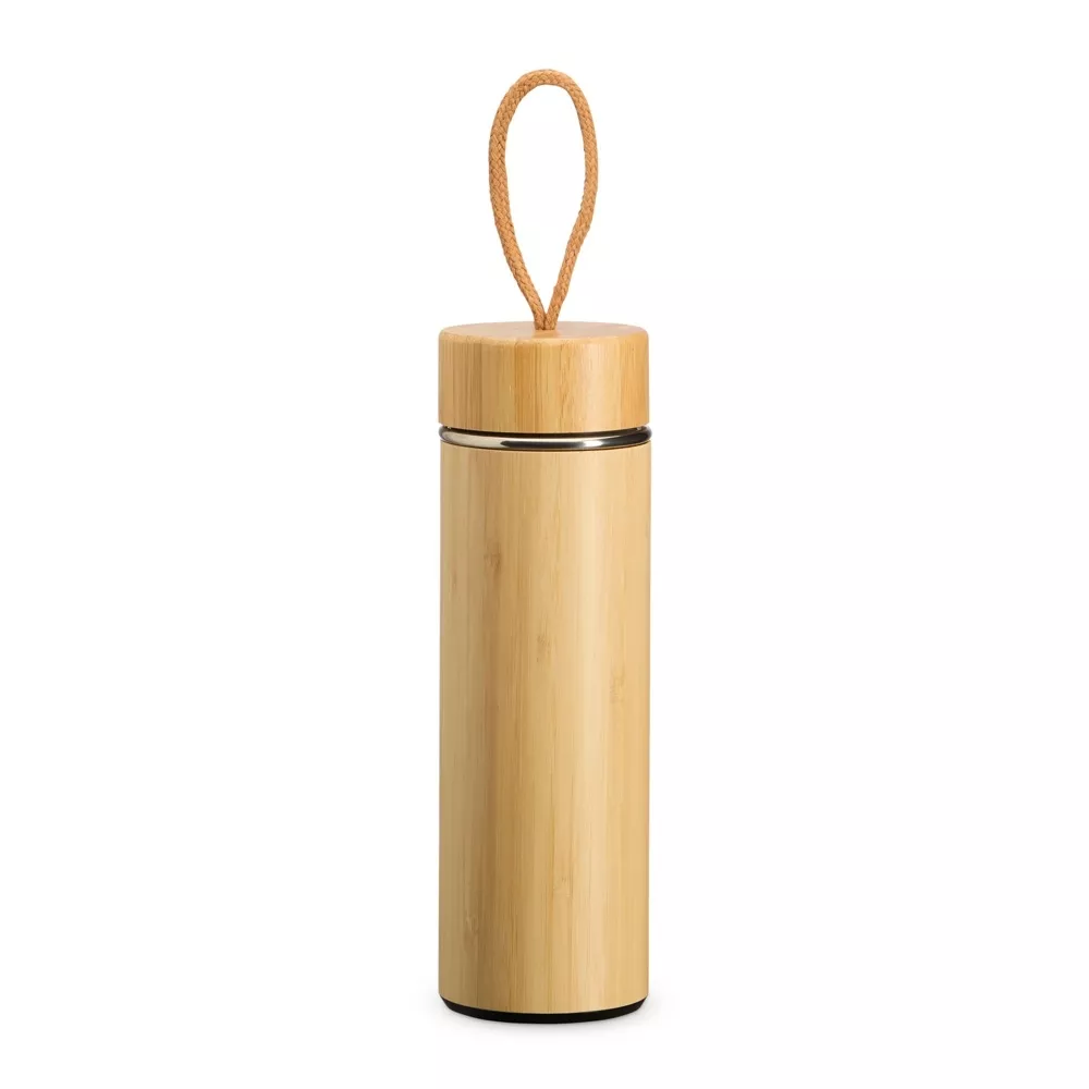 Garrafa térmica bambu com infusor 400ml - 1