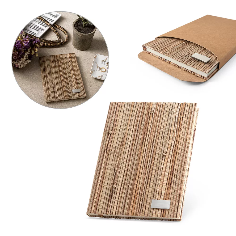 Caderno em palha natural sem pauta 21x15 - 1