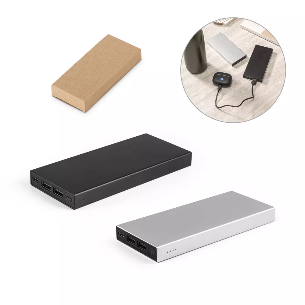 Bateria portátil em alumínio 10.000 mah - 1