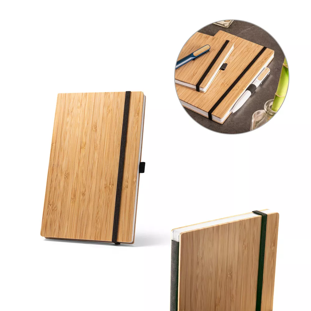 Caderno a5 de capa bambum  com pauta 14x21cm - 1
