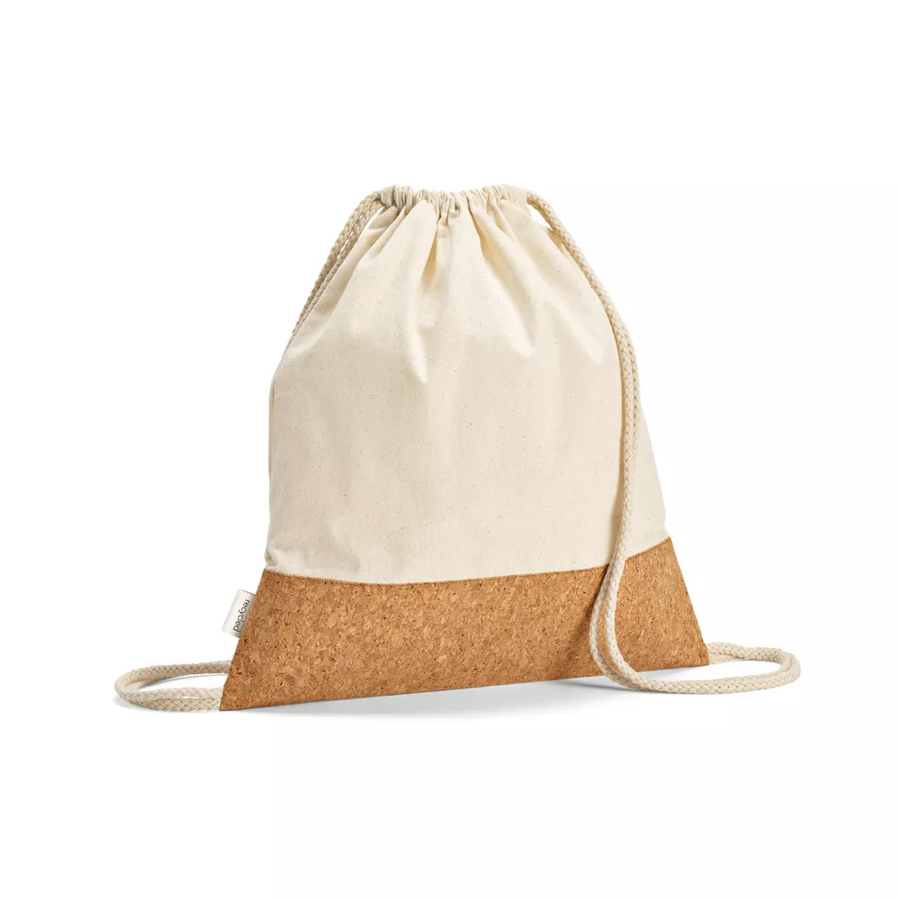 Sacola tipo mochila com base em cortiça - 1