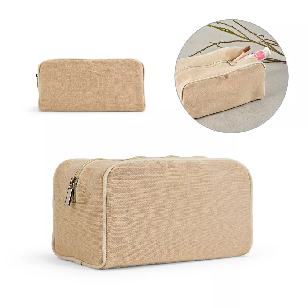 Bolsa de cosméticos em juco - 1