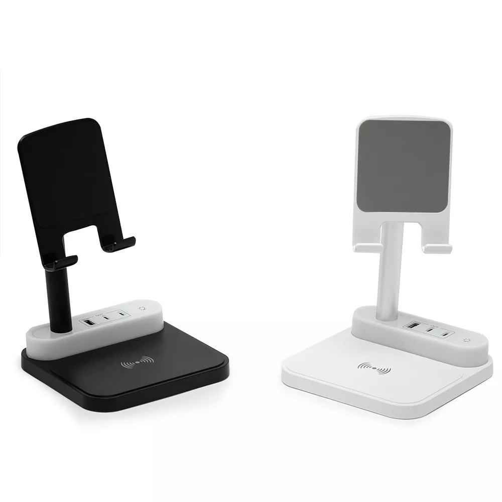 Base de carregamento com suporte celular e luminária - 1
