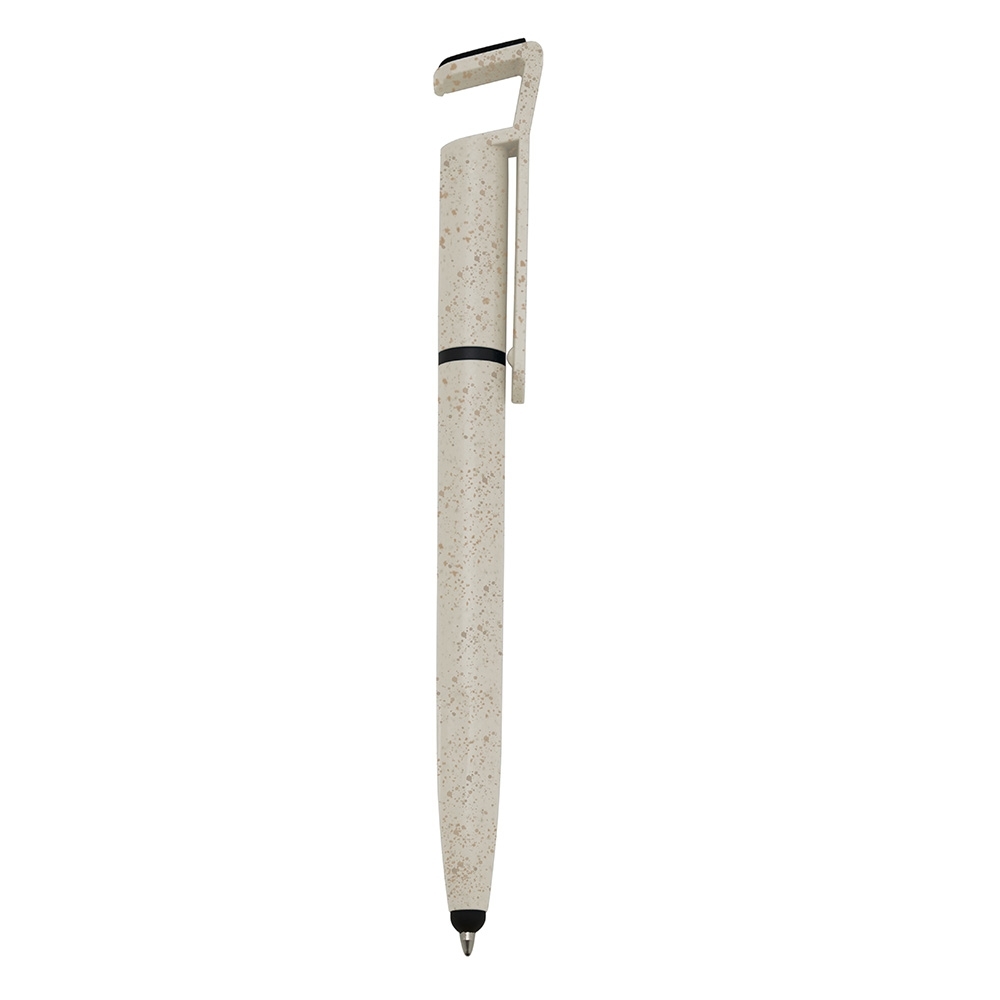 Caneta fibra de bambu touch com suporte - 4