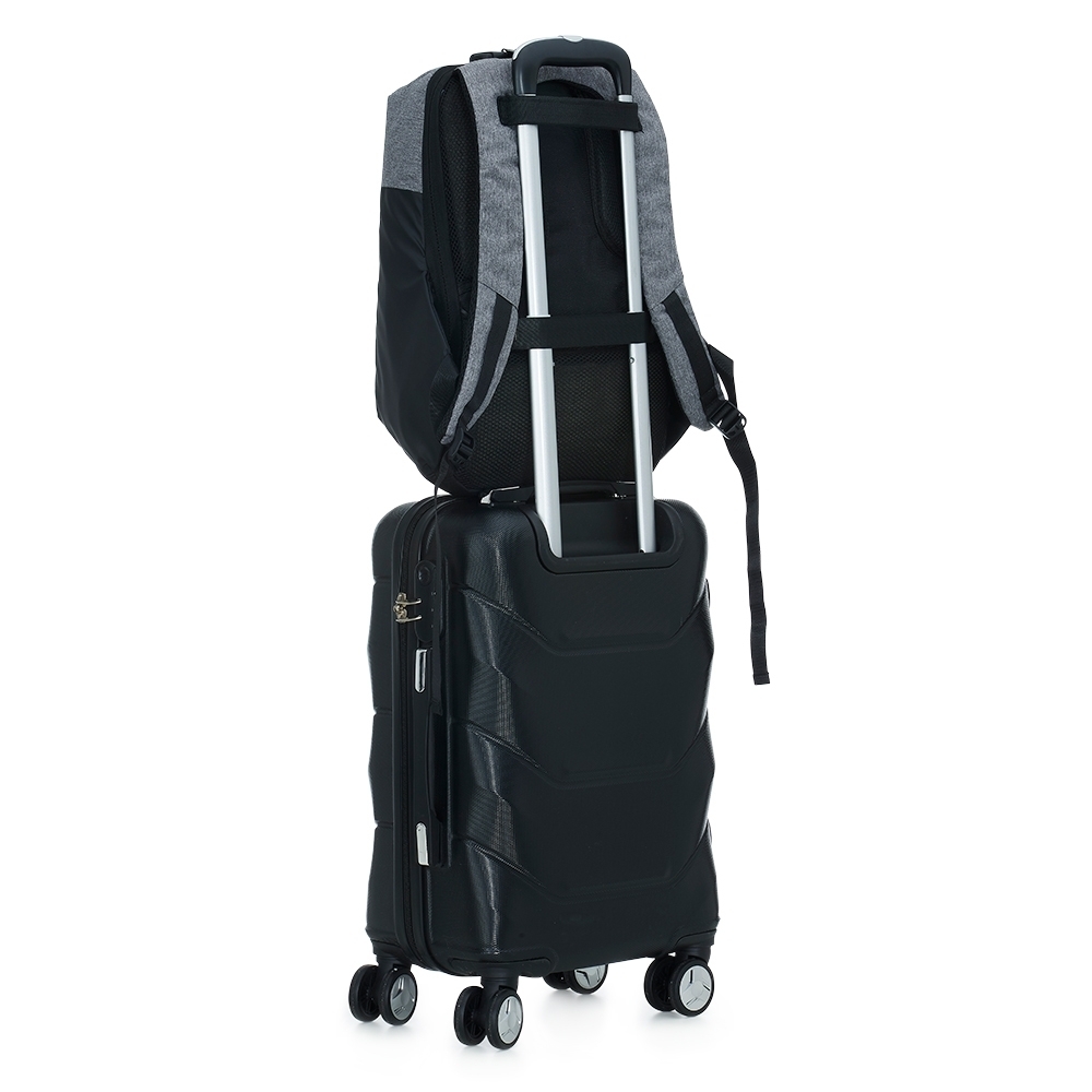 Mochila de poliéster anti-furto usb com segredo 15,6" - 6
