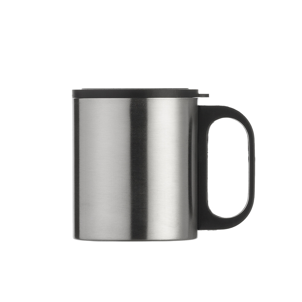 Caneca inox  com tampa 180ml - 2