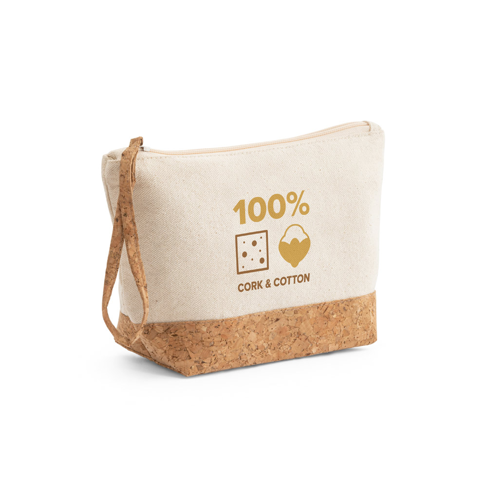 Bolsa de cosméticos em algodão e cortiça - 4