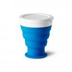 Copo dobrável em silicone tampa branca 400ml - 3