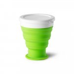 Copo dobrável em silicone tampa branca 400ml - 4