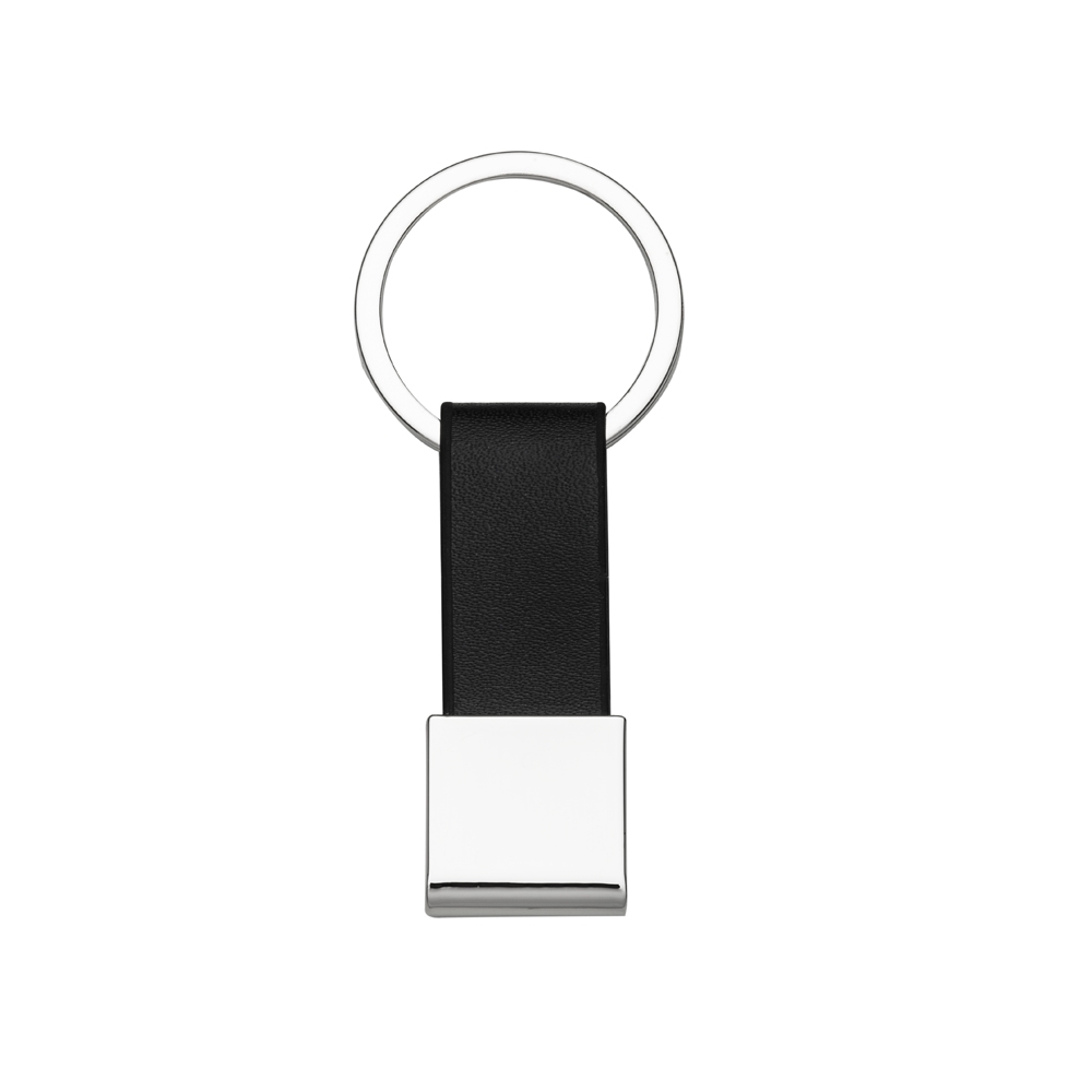 CHAVEIRO DE METAL COM COURO - 2