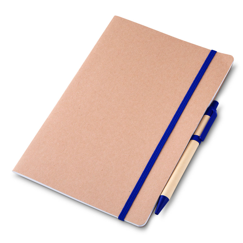 Caderno em kraft com pauta e caneta  12x14 - 2