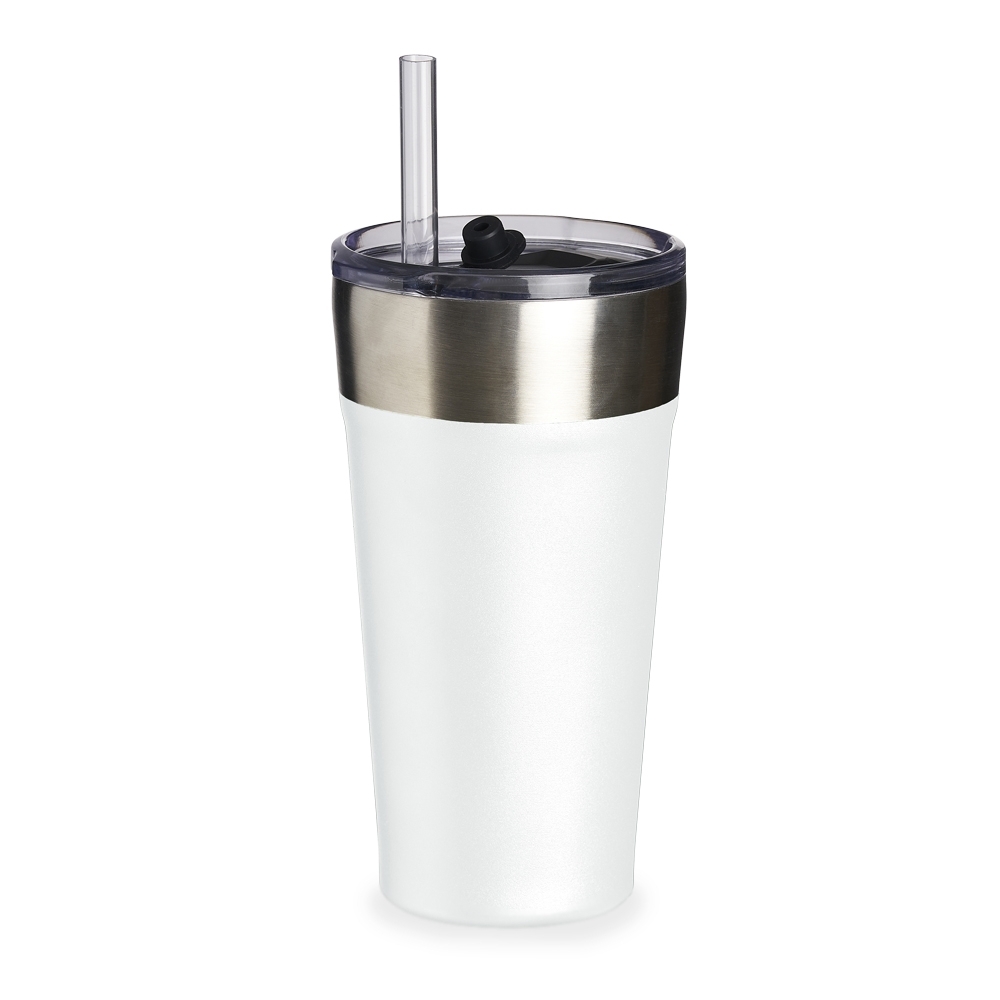 Copo térmico de inox com canudo 500ml - 2
